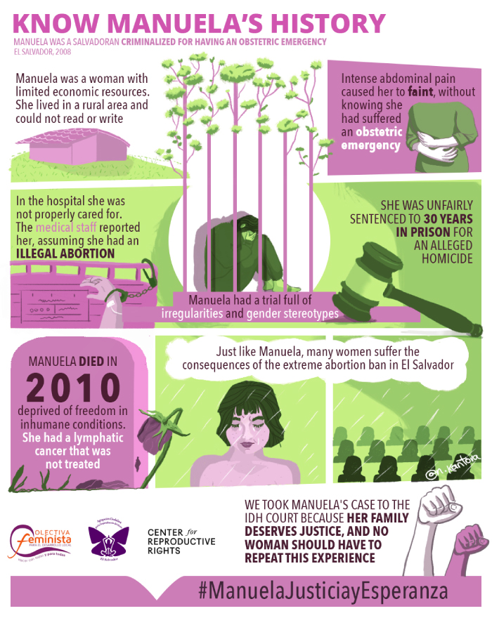 Manuela's story - Solidarity with Women in El Salvador - full illustration ENGLISH