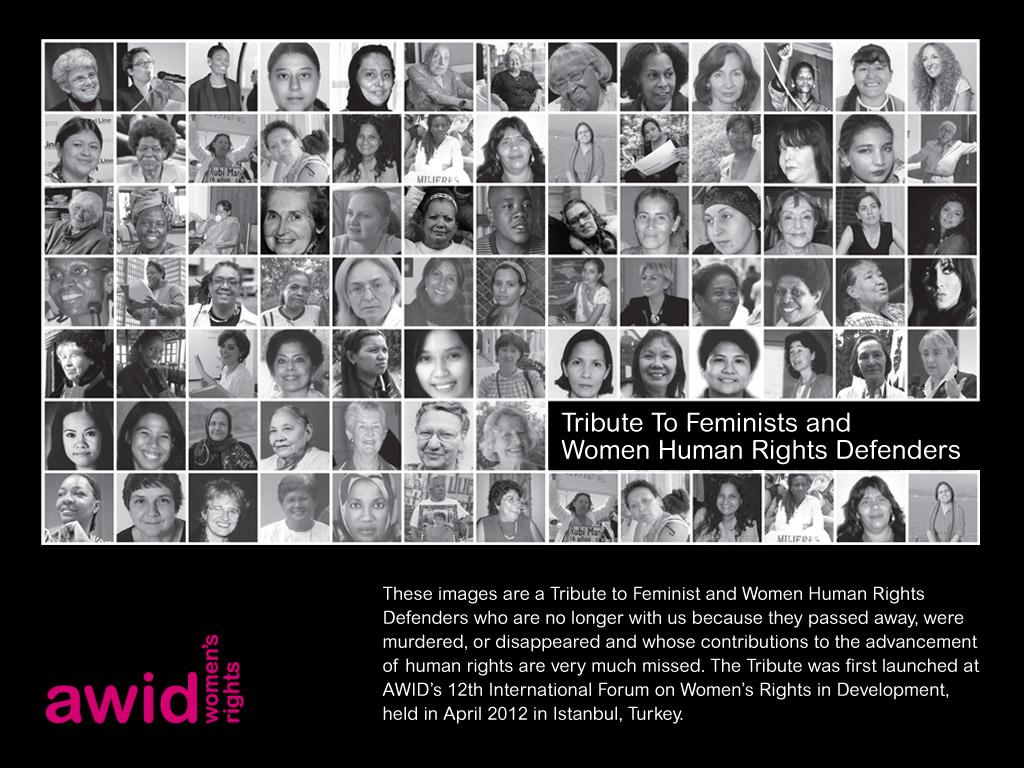 Tributo a feministas y mujeres defensoras de derechos humanos 2013 | AWID