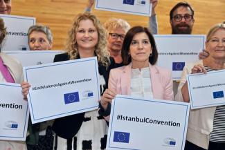 Photo-OP // the first anniversary of the EU signature to the Council of Europe Convention to prevent and combat gender-based violence and domestic violence, the so-called Istanbul Convention