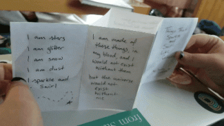 gif showing how fold a zine