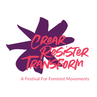 Crear, resister, transform, festival logo
