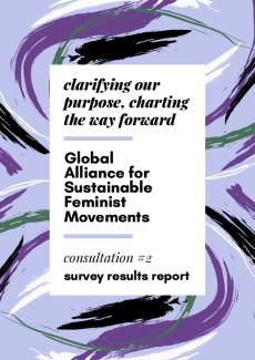 Cover for the report titled Clarifying our Purpose for the Alliance for Sustainable Feminist Movements