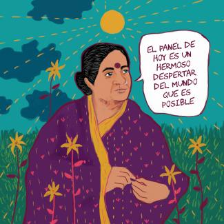 Vandana Shiva «El panel de hoy es un hermoso despertar del mundo que es posible»