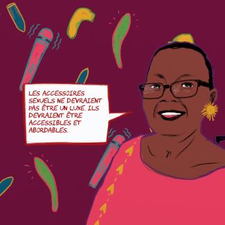 Makgosi Letimile « Les accessoires sexuels ne devraient pas être un luxe. Ils devraient être accessibles et abordables. »