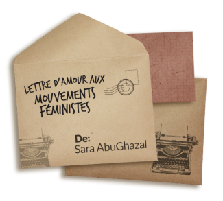 Enveloppe kraft qui dit : Lettre d'amour aux mouvements féministes de Sara AbuGhazal