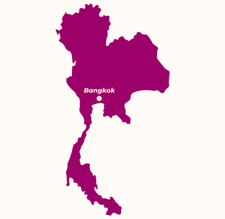 An illustration with a map of Thailand.
