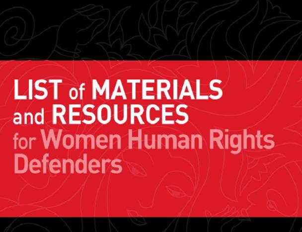 List of Materials and Resources for Women Human Rights Defenders | AWID