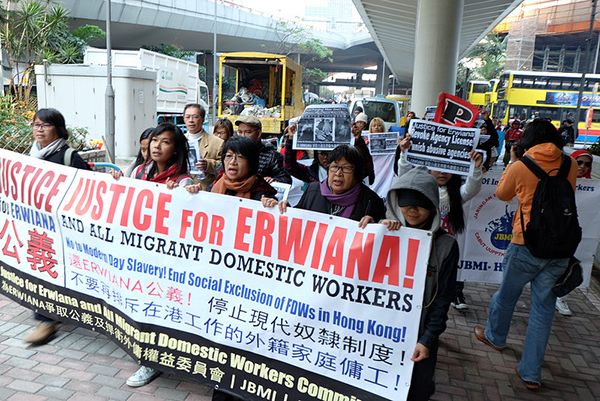 Movement Series: Women’s Groups in Hong Kong demonstrate to end abuses against migrant domestic workers